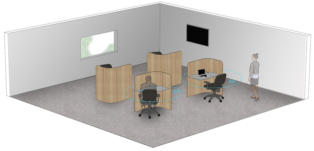 The Shield - Social Distancing Work Desk - Handmade by TORMAR