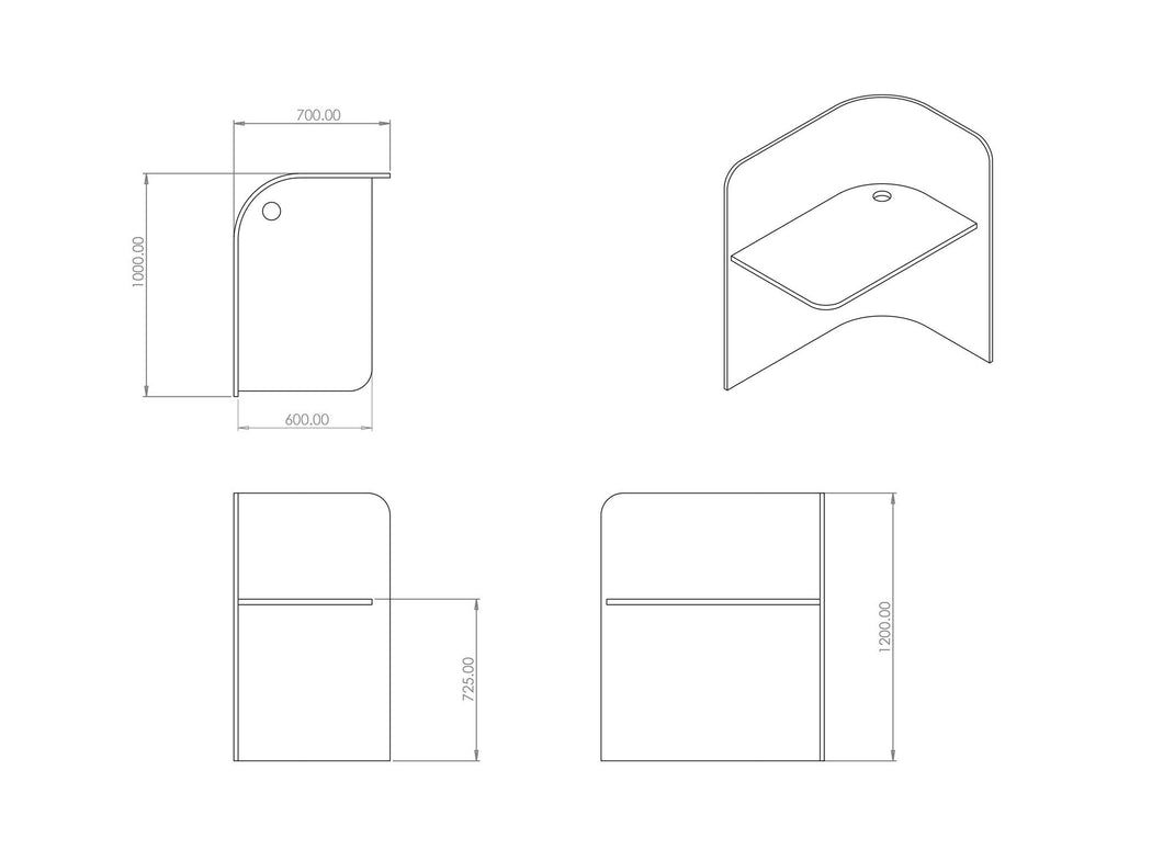 The Shield - Home Office Desk Dimensions